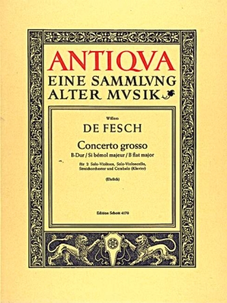 Concerto grosso B-Dur fr 2 Solo-Violinen, Solo-Violoncello, Streichorchester und Cembalo (K Err:520