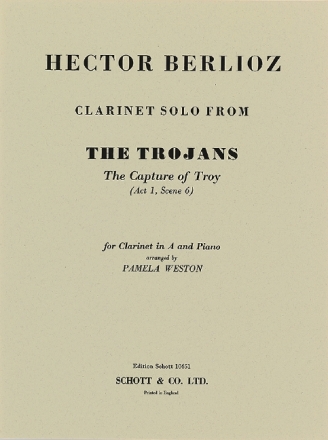 The trojans for clarinet and piano score and 1 part