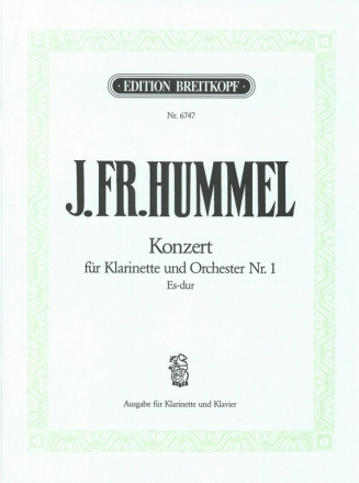 Konzert Nr.1 Es-Dur fr Klarinette und Orchester Klavierauszug
