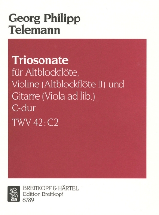 Triosonate C-Dur fr Blockflte, Violine und Gitarre Stimmen