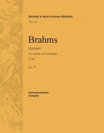 Konzert D-Dur op.77 fr Violine und Orchester Harmonie