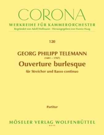 Ouverture burlesque TWV55:B8 fr 2 Violinen, Streichorchester und Bc Partitur