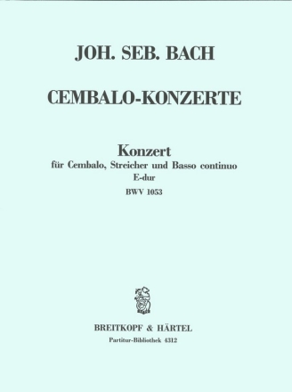 Konzert E-Dur BWV1053 fr Cembalo und Orchester Partitur
