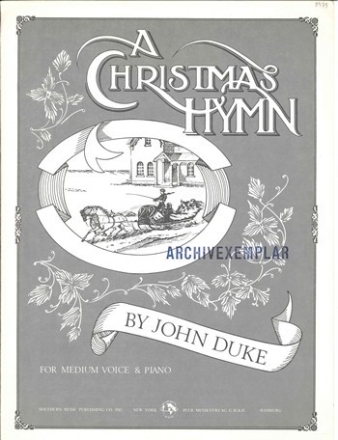 A Christmas Hymn for medium voice and piano (en)