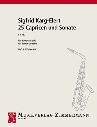 25 Capricen und Sonate op.153 Band 2 (Capricen Nr.15-25) für Saxophon solo