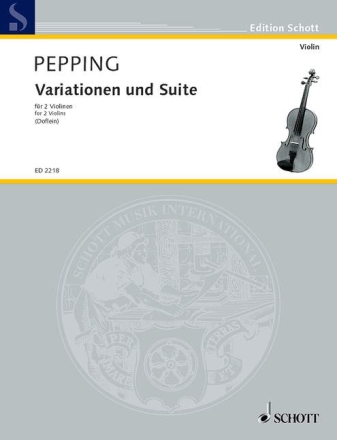 Variationen und Suite fr 2 Violinen Spielpartitur