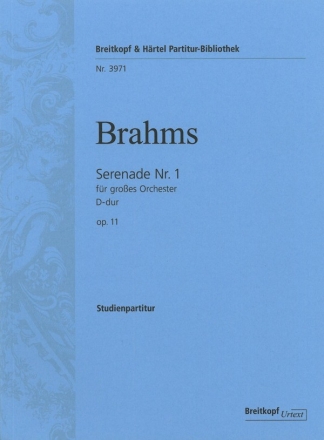 Serenade D-Dur Nr.1 op.11 fr Orchester Studienpartitur