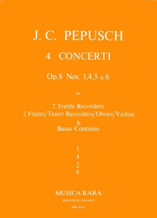 Concerto C-Dur op.8,5 fr fr 2 Altblockflten (Flten, Tenorblockflte, Oboen, Violinen) und Bc Partitur und Stimmen