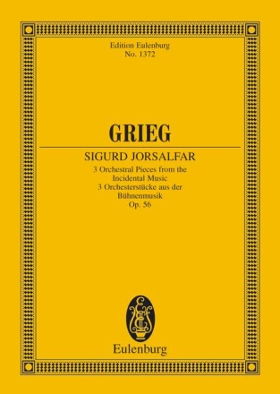 Sigurd Jorsalfar op.56 fr Orchester Studienpartitur