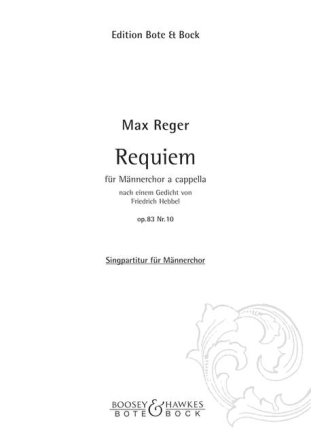 Requiem op.83,10 fr Mnnerchor a cappella Partitur (dt)