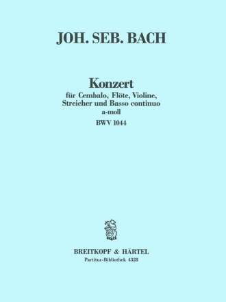 Konzert a-Moll BWV1044 fr Flte, Violine, Cembalo und Streicher Partitur