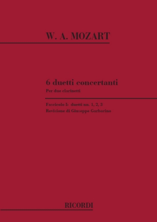 6 duetti concertanti vol.1 (Nr.1-3) fr 2 Klarinetten Spielpartitur