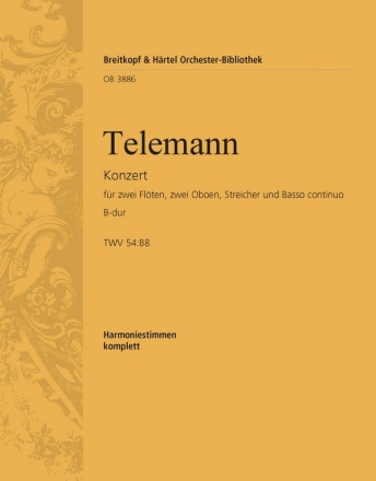 Concerto grosso B-Dur fr 2 Flten, 2 Oboen, Streicher und Bc Harmonie