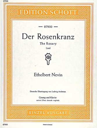 Der Rosenkranz fr Gesang und Klavier (dt/en)