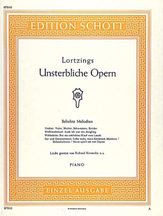 Lortzings Unsterbliche Opern fr Klavier