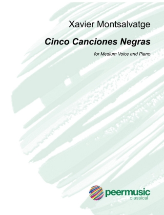 5 Canciones Negras for medium voice and piano