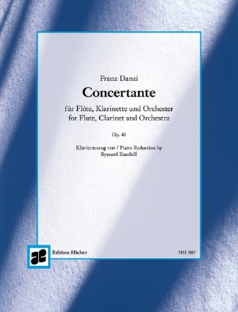 Sinfonia concertante B-Dur op.41 für Flöte, Klarinette und Orchester für Flöte, Klarinette und Klavier