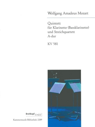 Quintett Nr.6 A-Dur KV581 fr Klarinette, 2 Violinen, Viola und Violoncello Partitur und Stimmen