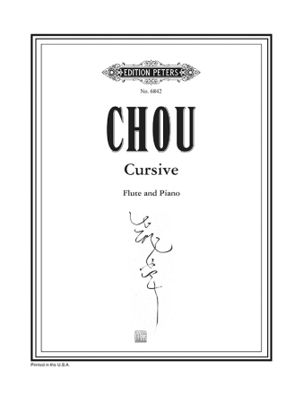 Cursive for flute and piano Score and 1 Part