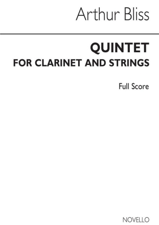 Quintet for clarinet and strings score