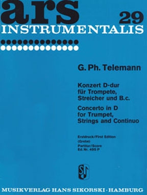 Konzert D-Dur für Trompete und Streicher Partitur