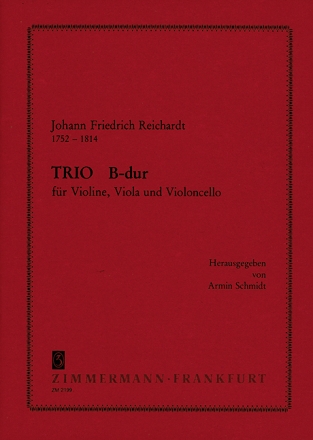Trio B-Dur fr Violine, Viola und Violoncello Partitur und Stimmen