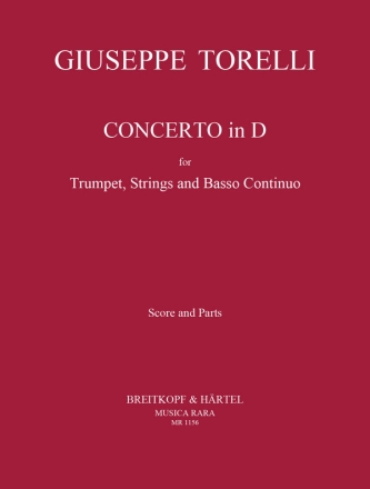 Konzert D-Dur für Trompete und Streicher Partitur und Stimmen