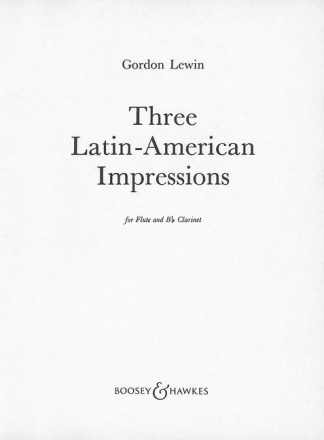 3 Latin American Impressions for flute and clarinet score