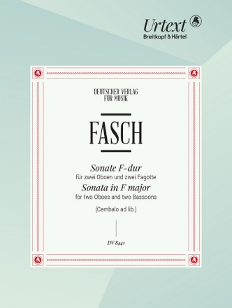 Sonate F-Dur fr 2 Oboen und 2 Fagotte Partitur