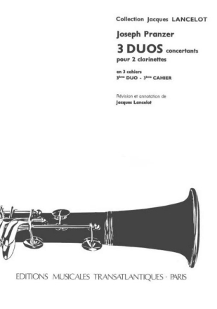 Duos concertants vol.3 pour 2 clarinettes partition