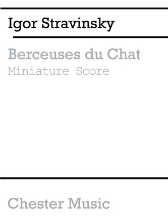 Berceuses du chat for contralto and 3 clarinets score (ru/fr)