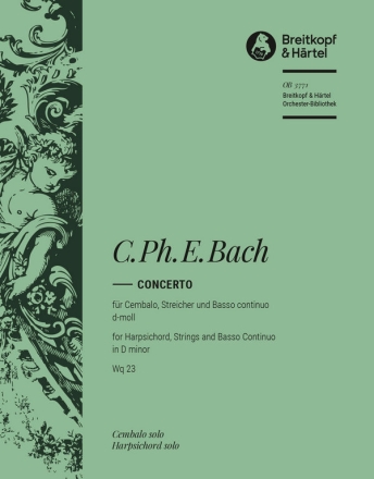 Concerto d-Moll Wq23 fr Cembalo und Streicher Cembalo solo