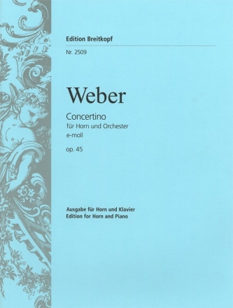 Concertino e-Moll op.45 fr Horn und Orchester fr Flte und Klavier