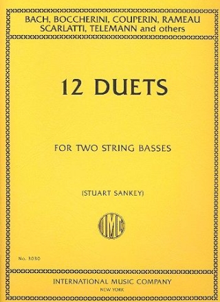 Album of 12 classical Duets for 2 double basses score