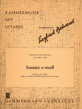 Sonate e-Moll fr Oboe (Fl) und Gitarre
