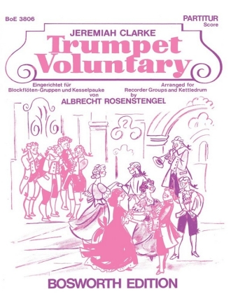 Trumpet Voluntary für Blockflöten-Ensemble und Pauken Partitur und Stimmen