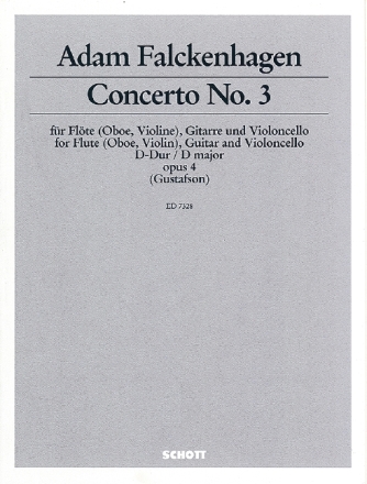 Concerto D-Dur op. 4/3 fr Flte (Oboe, Violine), Gitarre und Violoncello Partitur und Stimmen