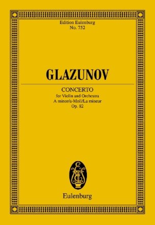 Konzert a-Moll op.82 fr Violine und Orchester Studienpartitur