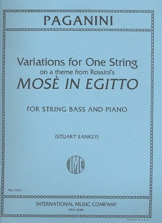 Variations for 1 string on a Theme from Rossini's 'Moses in Egypt' for double bass and piano