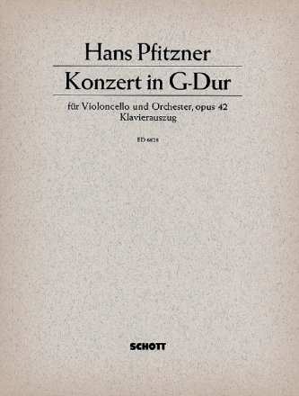 Konzert G-Dur op. 42 fr Violoncello und Orchester Klavierauszug mit Solostimme