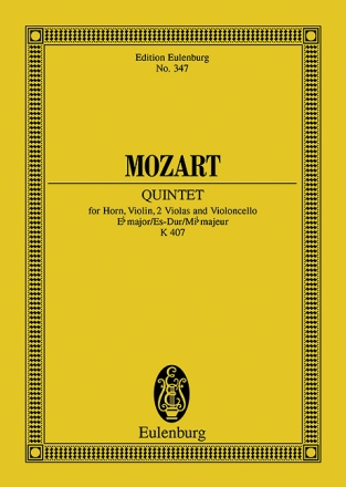 Quintett Es-Dur fr Violine, 2 Violen, Horn und Violoncello Studienpartitur