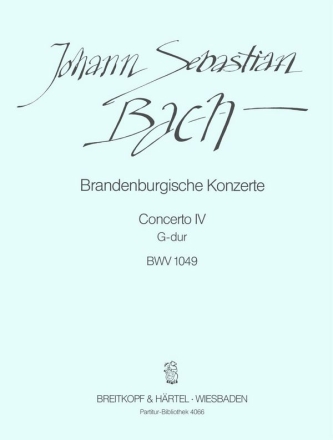 Brandenburgisches Konzert G-Dur Nr.4 BWV1049 fr Orchester Partitur
