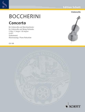 Concerto Nr. 1 C-Dur G 477 fr Violoncello und Streichorchester, 2 Hrner ad libitum Klavierauszug mit Solostimme