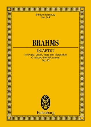 Quartett c-Moll op.60 fr Klavier und Streichtrio Studienpartitur