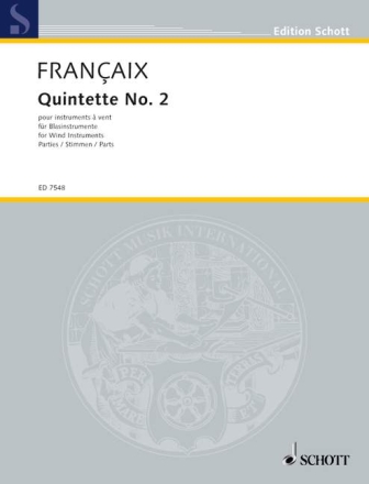 Quintett Nr. 2 fr Flte, Oboe (Englischhorn), Klarinette, Fagott und Horn Stimmensatz