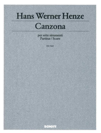 Canzona fr Oboe, Klavier, Harfe, 3 Violen und Violoncello Partitur