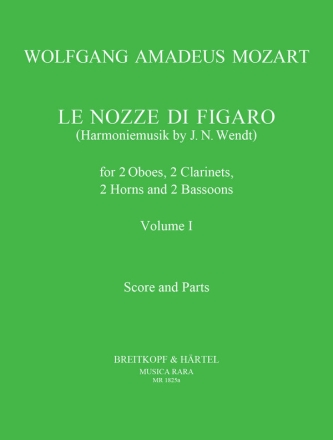 Die Hochzeit des Figaro Band 1 fr 2 Oboen, 2 Klarinetten, 2 Fagotte und 2 Hrner Partitur und Stimmen
