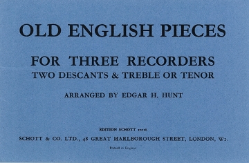 Old english pieces for 3 recorders (SSA(T)) score