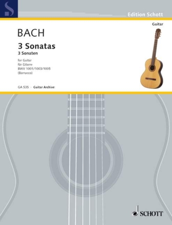 3 Sonatas from the Sonatas for solo Violin BWV1001/3/5 for guitar