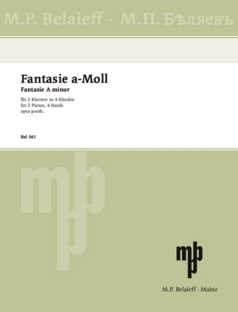 Fantasie a-Moll oppost. fr 2 Klaviere zu 4 Hnden Spielpartitur